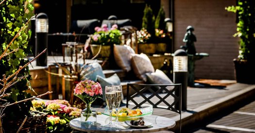 Förfriskningar på innergården
