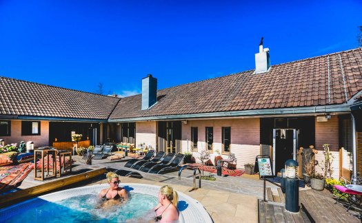 Skön stund i bubbelpoolen