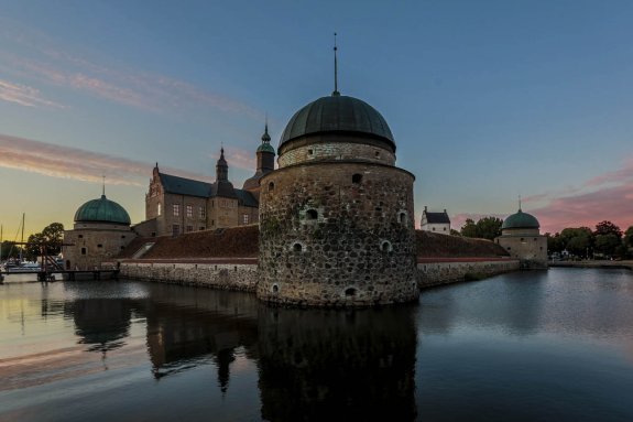 Vadstena Slott i solnedgång