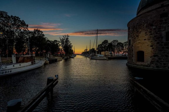 Vy vid Vadstena Slott
