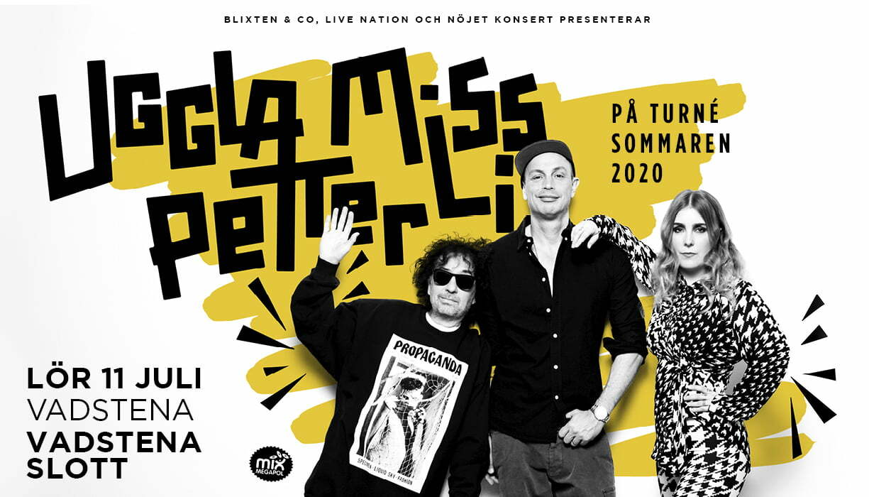 Uggla, Miss Li och Petter i Vadstena 11 juli 2020